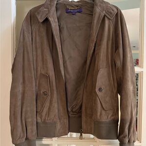Ralph Lauren Purple Label Suede Jacket in a size 2, Unisex, No Flaws